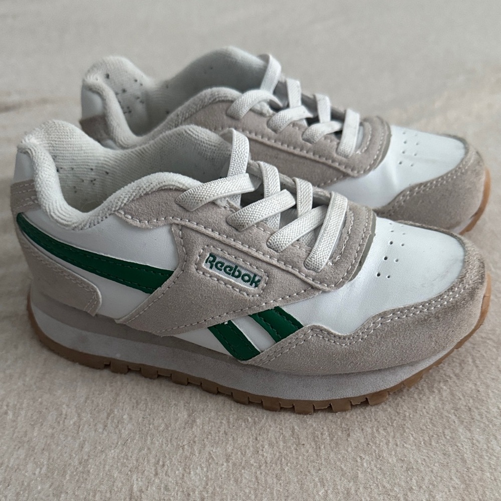 Reebok Kids Sneakers - White, Gray, and Green